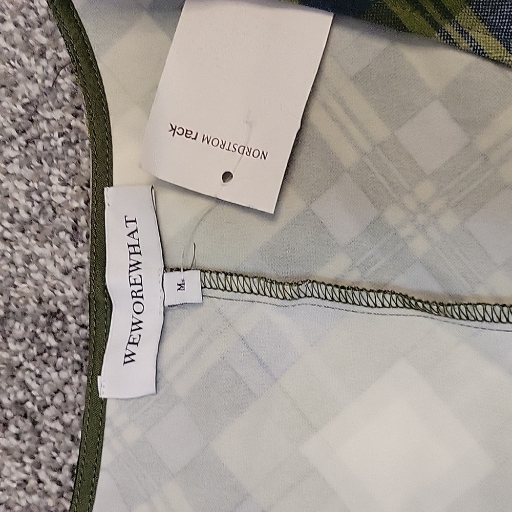 WEWOREWHAT Wrap Top Vintage Plaid Size Medium - Picture 4 of 8